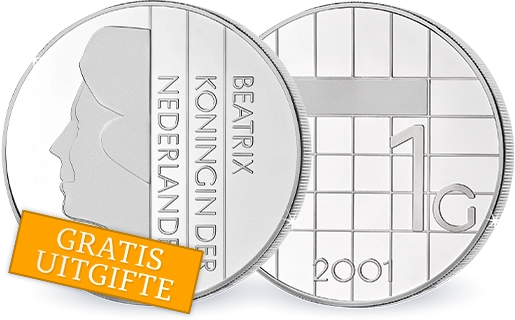 Officiële Herslag 1 Gulden Beatrix 2001